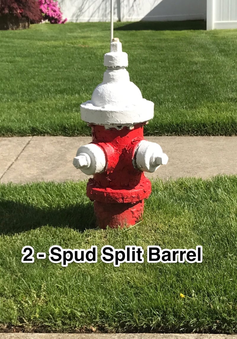 2-Spud Split Barrel Hydrant