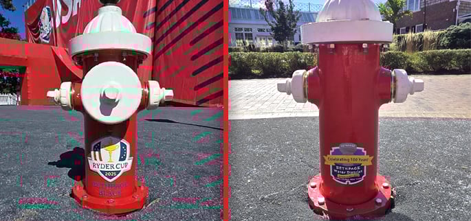 Commemorative Ryder Cup Fire Hydrants Installed at Bethpage State Park