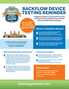 Backflow Testing Device Reminder PDF Backflow Testing Device Reminder PDF