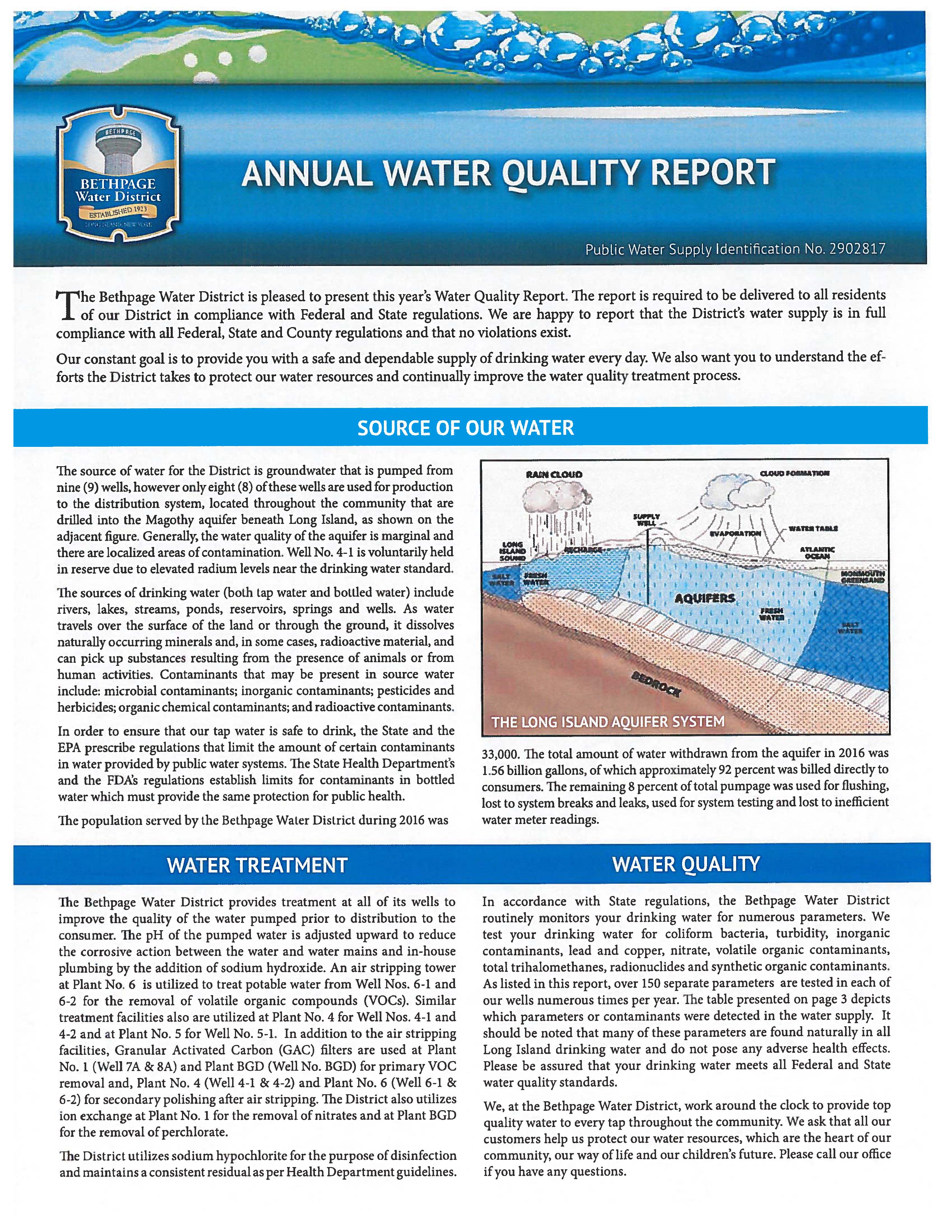 2016 Water Quality Report